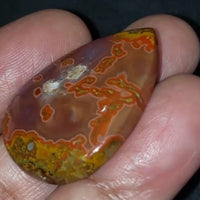 Thumbnail for Natural Moroccan Seam Agate Cabochon 35x24mm