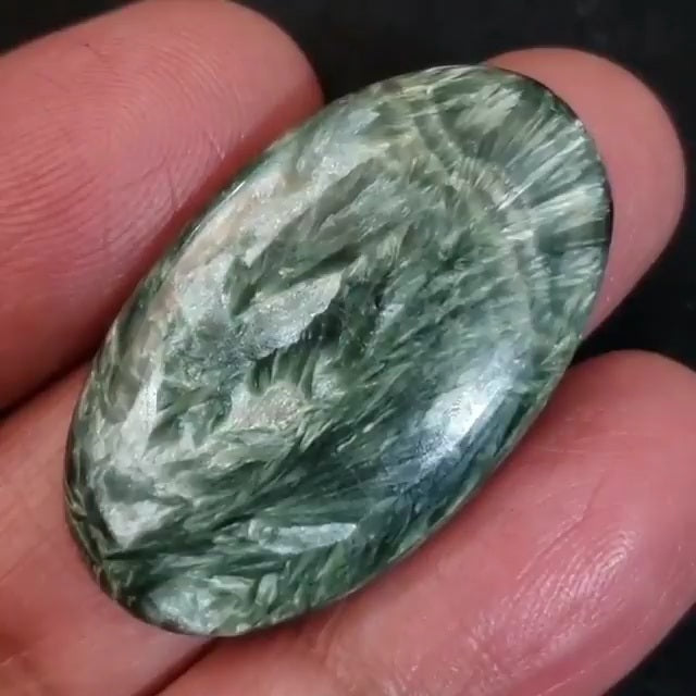 Natural Russian Seraphinite Cabochon 37x22mm