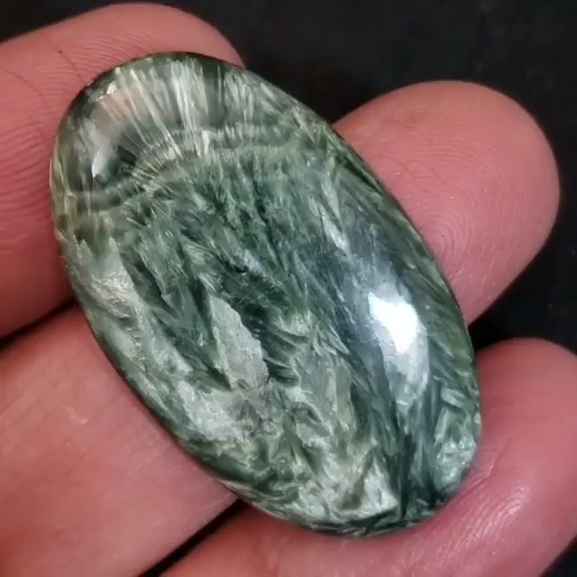 Natural Russian Seraphinite Cabochon 37x22mm