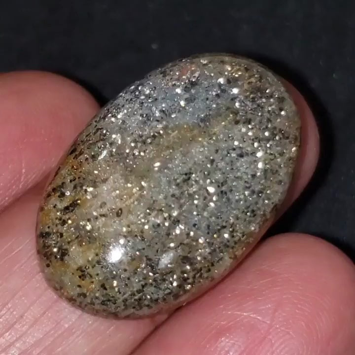 Natural Galaxy Aventurine Quartz Cabochon 28x18mm