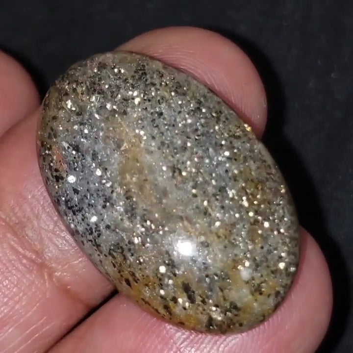 Natural Galaxy Aventurine Quartz Cabochon 28x18mm