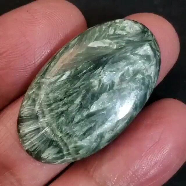 Natural Russian Seraphinite Cabochon 37x22mm