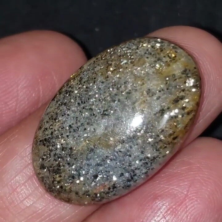 Natural Galaxy Aventurine Quartz Cabochon 28x18mm