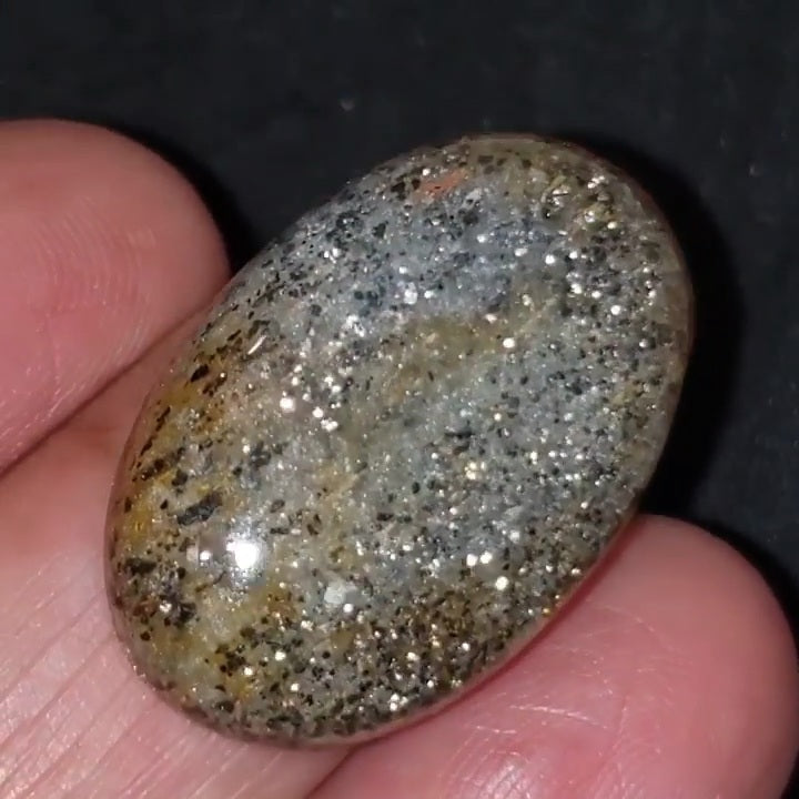 Natural Galaxy Aventurine Quartz Cabochon 28x18mm