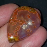 Thumbnail for Natural Moroccan Seam Agate Cabochon 35x24mm