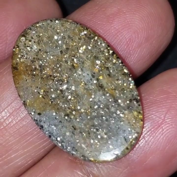 Natural Galaxy Aventurine Quartz Cabochon 28x18mm