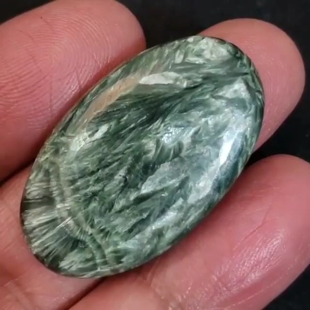 Natural Russian Seraphinite Cabochon 37x22mm