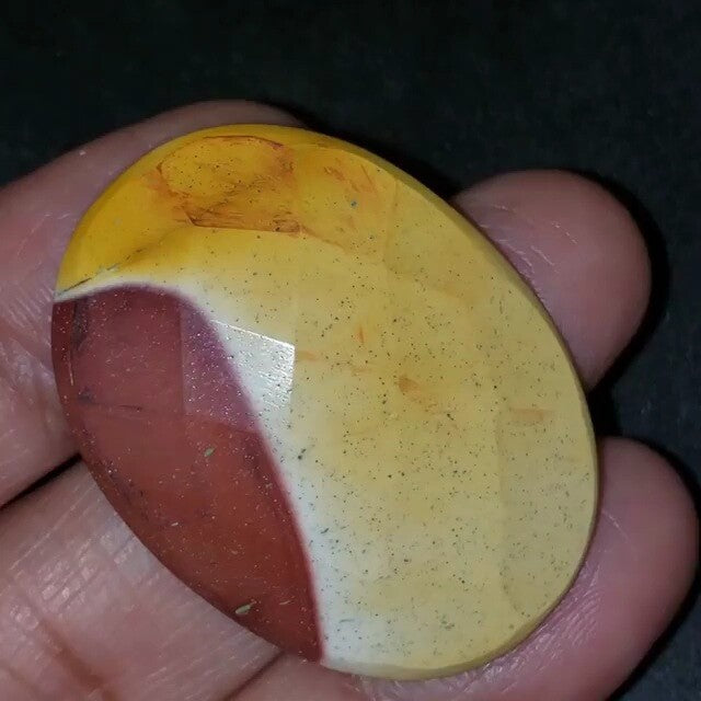 Natural Mookaite Jasper Rose Cut Cabochon 40x30mm