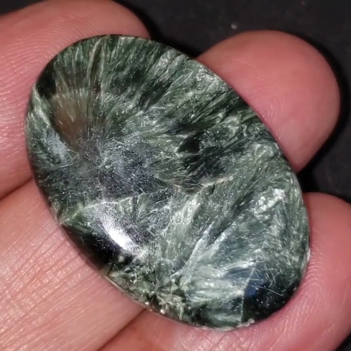 Natural Seraphinite Cabochon 33x23mm