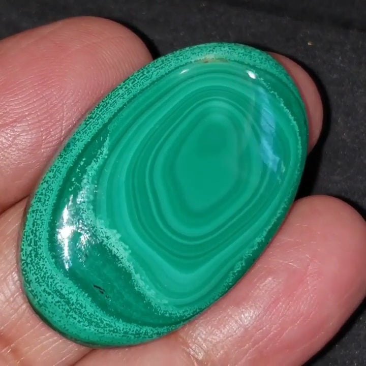 Natural Malachite Cabochon 40x25mm