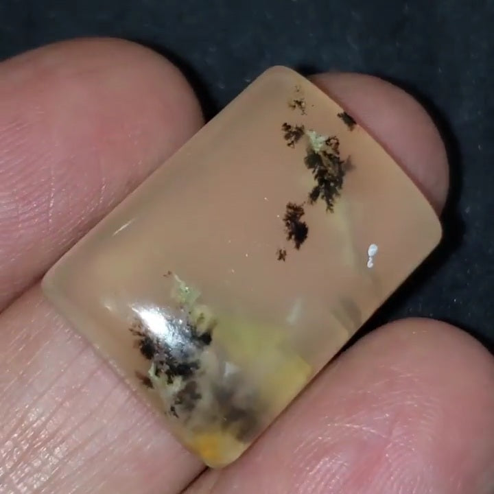 Natural Russian Dendritic Agate Cabochon 24x17mm