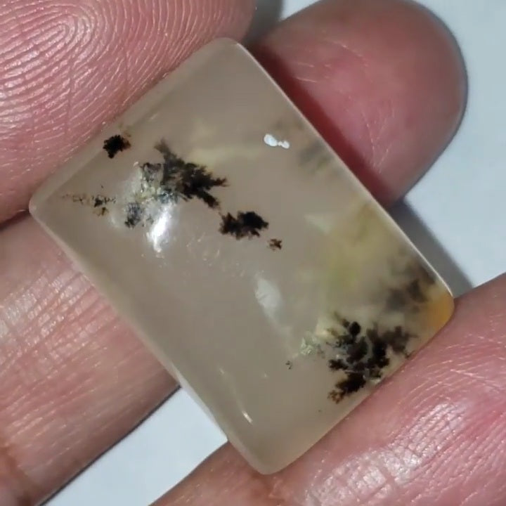 Natural Russian Dendritic Agate Cabochon 24x17mm