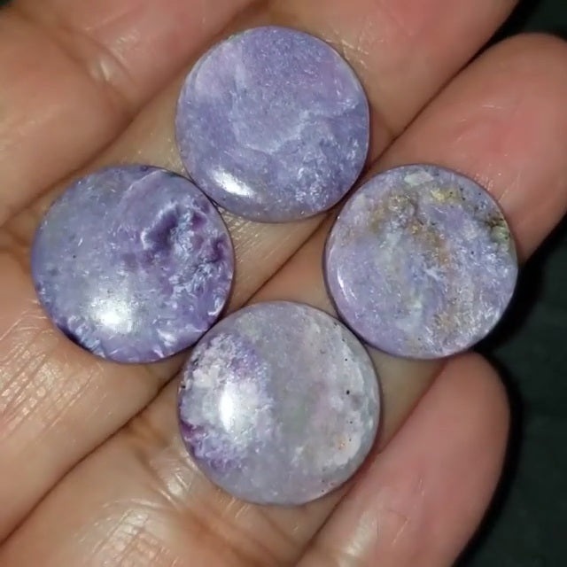 Natural Russian Charoite Cabochons