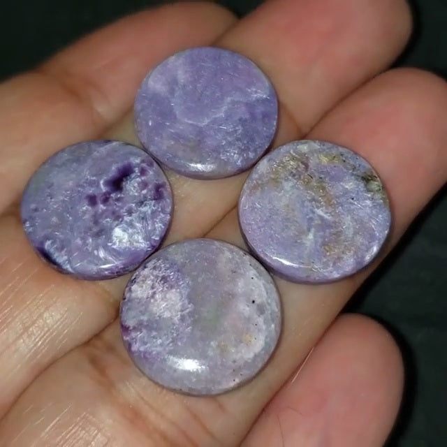 Natural Russian Charoite Cabochons