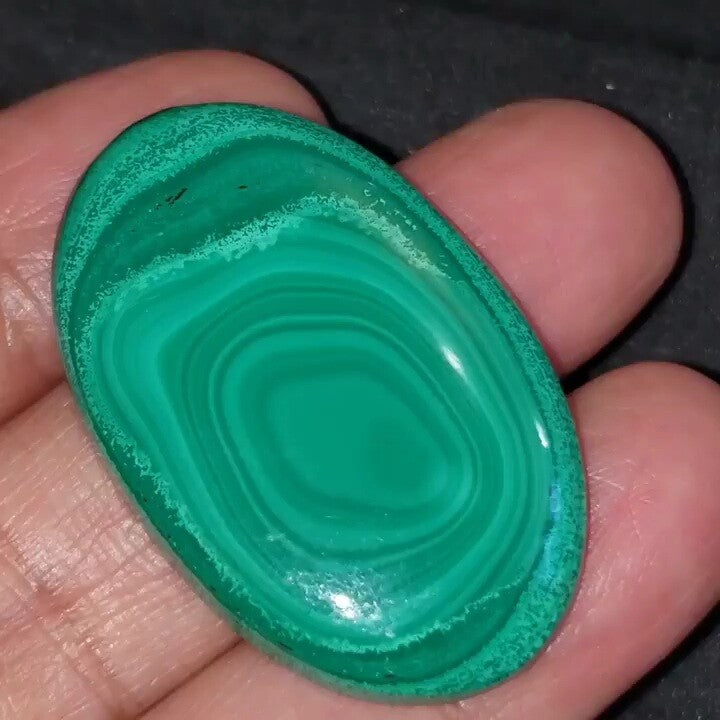 Natural Malachite Cabochon 40x25mm