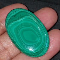 Thumbnail for Natural Malachite Cabochon 40x25mm