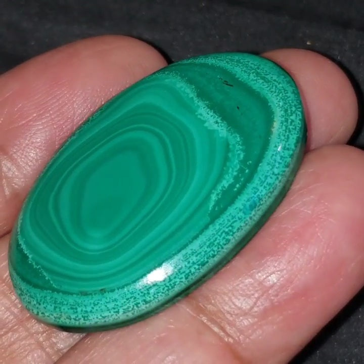 Natural Malachite Cabochon 40x25mm