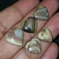 Thumbnail for Natural Imperial Jasper Heart Cabochons Length range 13 to 15mm