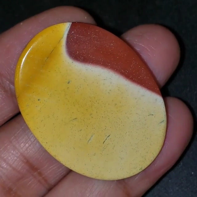 Natural Mookaite Jasper Rose Cut Cabochon 40x30mm