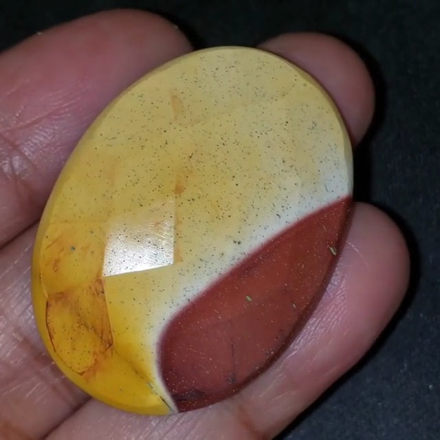 Natural Mookaite Jasper Rose Cut Cabochon 40x30mm