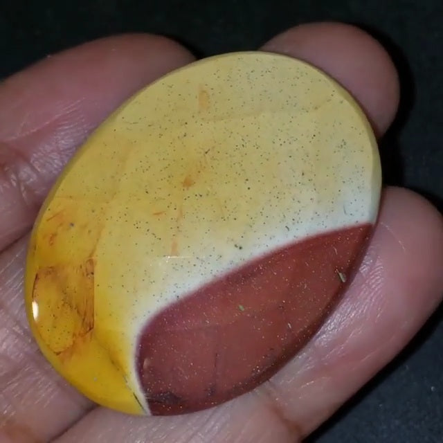 Natural Mookaite Jasper Rose Cut Cabochon 40x30mm