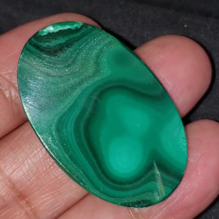 Natural Malachite Cabochon 40x25mm