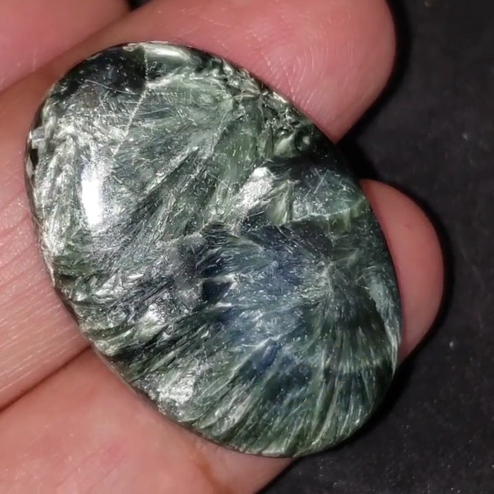 Natural Seraphinite Cabochon 33x23mm