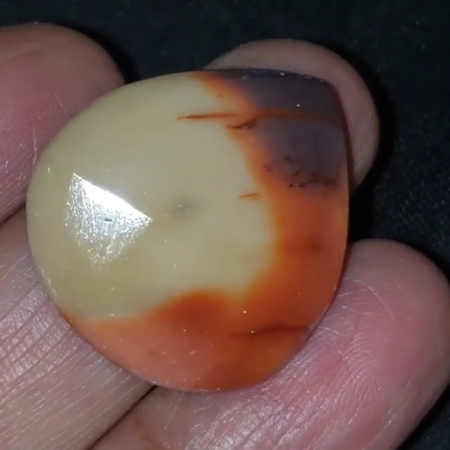 Natural Mookaite Jasper Rose Cut Cabochon 27x25mm