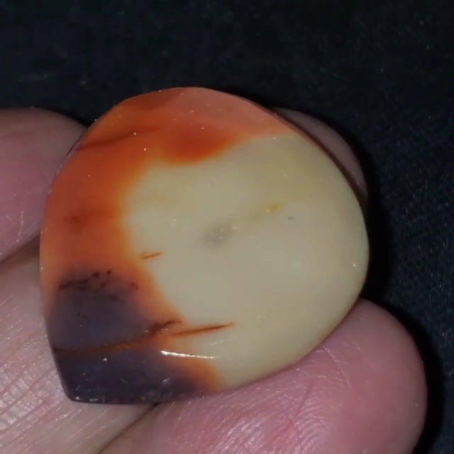 Natural Mookaite Jasper Rose Cut Cabochon 27x25mm