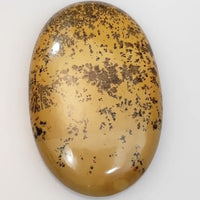 Thumbnail for Natural Yellow Dendritic Jasper Cabochon