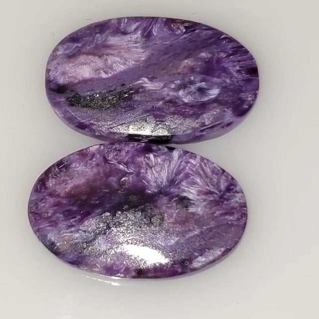 Natural Russian Cabochon Pair 22x13~14mm