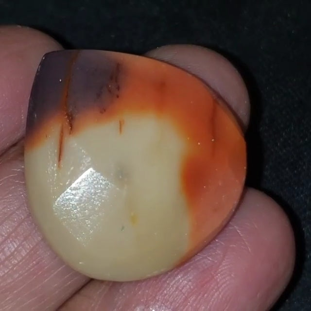 Natural Mookaite Jasper Rose Cut Cabochon 27x25mm