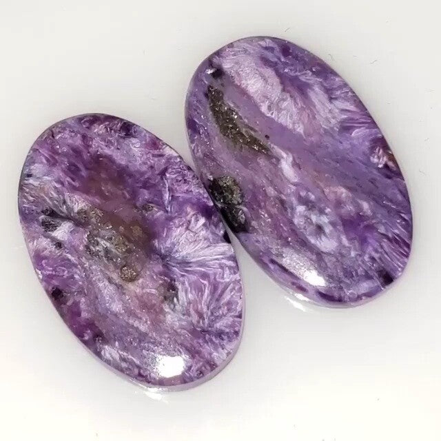 Natural Russian Cabochon Pair 22x13~14mm