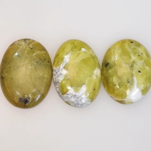 Natural Lizardite Cabochon Length range 21 to 22mm