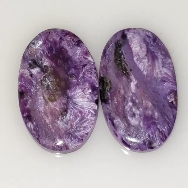 Natural Russian Cabochon Pair 22x13~14mm