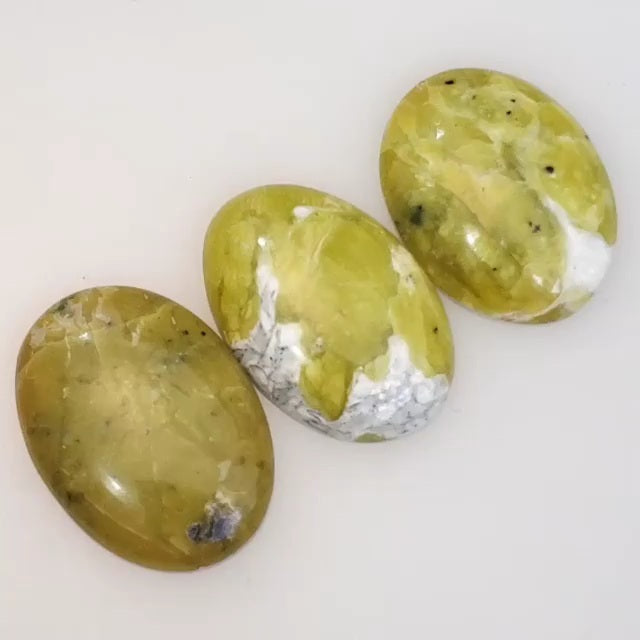 Natural Lizardite Cabochon Length range 21 to 22mm