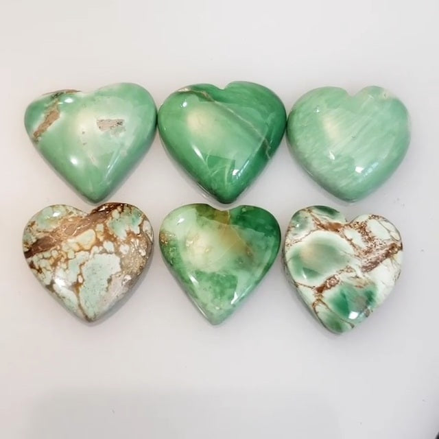 Natural Variscite Heart Cabochon Length range is 15 to 16mm