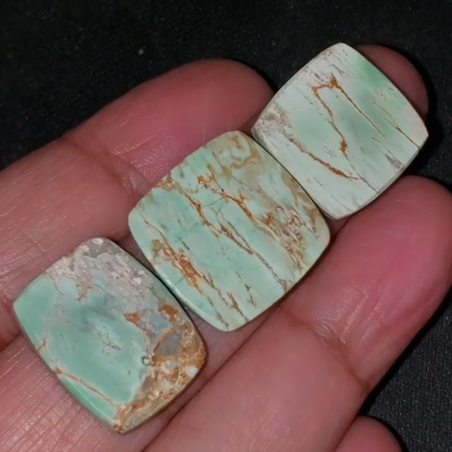 Natural FINE Variscite Cabochon Length range is 17 to 20mm