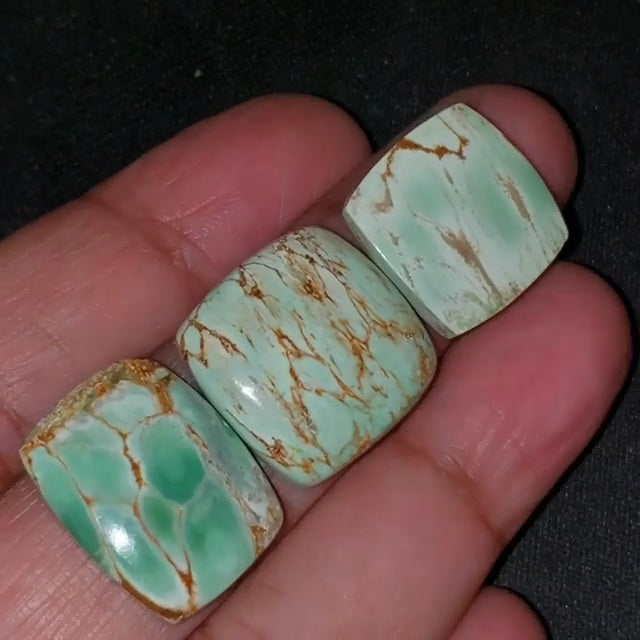 Natural FINE Variscite Cabochon Length range is 17 to 20mm