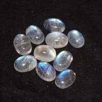 Thumbnail for Natural Rainbow Moonstone Cabochon Lot 7x5mm each