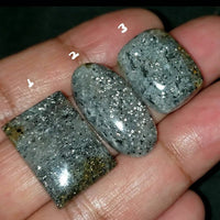 Thumbnail for ​Natural SHIMMERING Galaxy Aventurine Quartz Cabochons. Length range is 20 to 26mm