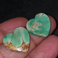 Thumbnail for ​Natural FINE Variscite Cabochon. Lengths are 18 and 17mm