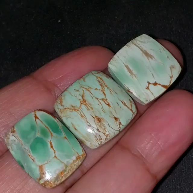 Natural FINE Variscite Cabochon Length range is 17 to 20mm