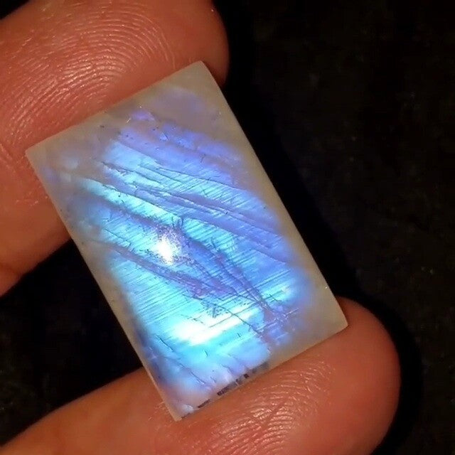 Natural ​Rainbow Moonstone Cabochon 24x16mm