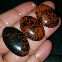 Thumbnail for N​atural Mahogany Obsidian Cabochons