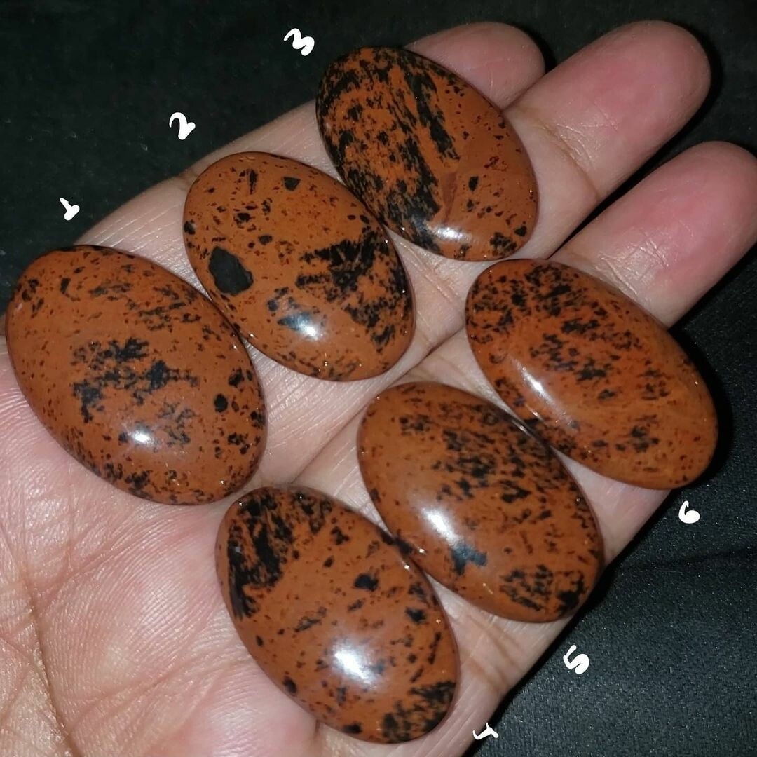 Natural Mahogany Obsidian Cabochons