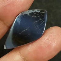 Thumbnail for Natural Scenic Dendritic Montana Agate Slice Cabochon 33x18mm