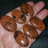 Thumbnail for Natural Mahogany Obsidian Cabochons