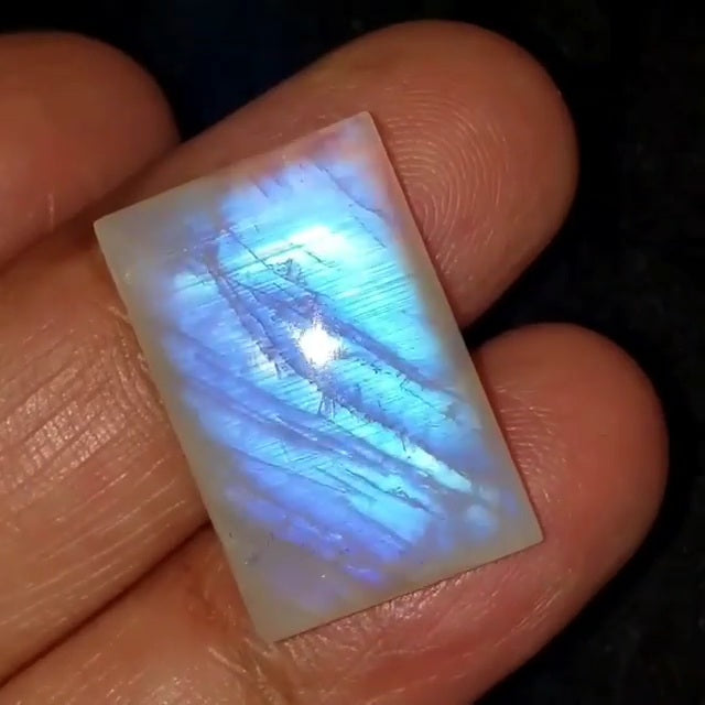 Natural ​Rainbow Moonstone Cabochon 24x16mm