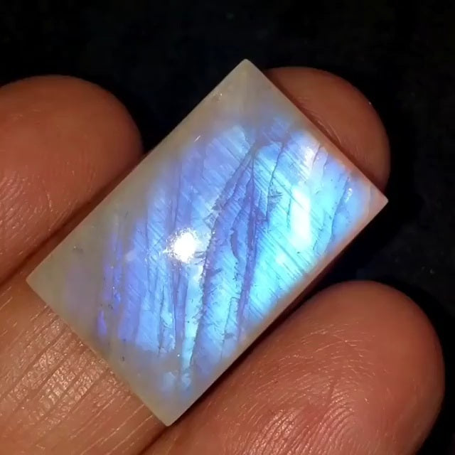 Natural ​Rainbow Moonstone Cabochon 24x16mm